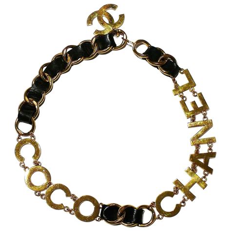 coco chanel chain replica belt|chanel chain belt vintage.